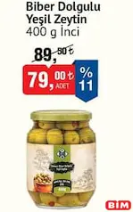İNCİ BİBER DOLGULU YEŞİL ZEYTİN 400 G fiyat ve kampanya bilgisi